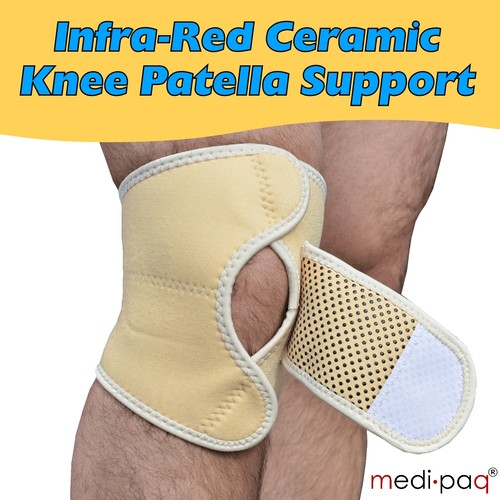 Knee Support Brace Injury Pain Relief Arthritis Heat Pads Wrap Strap