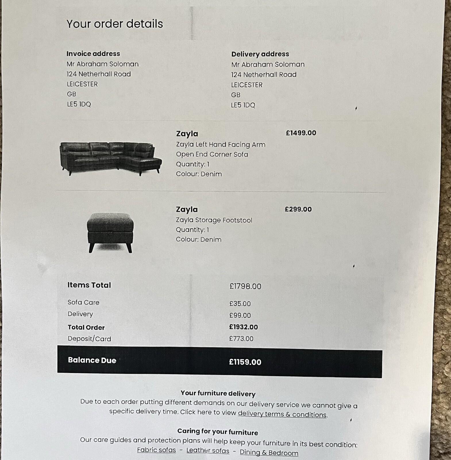 dfs corner sofa Denim Leather 