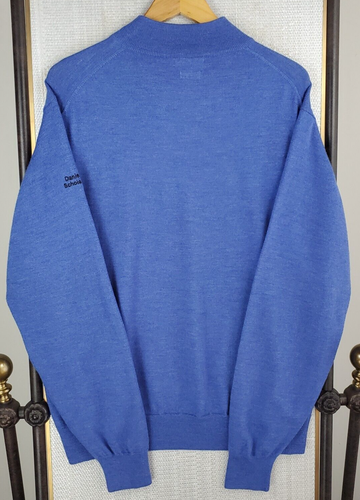 PETER MILLAR x CABOT Size XL 100% Merino Wool 1/4 Zip Sweater Blue Pullover Golf - Picture 6 of 20