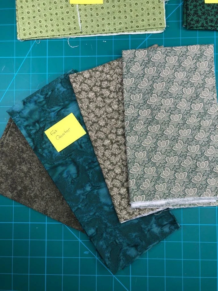 Quilters Project Bundle 3+ yards Greens, Marcus Bros. Sturbridge Cranston SSI - Image 2 of 4