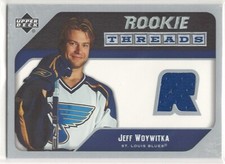 2005-06 Upper Deck Hockey Jeff Woywitka Rookie Threads RT-JW