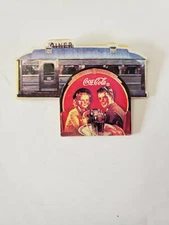 Coca-Cola Refrigerator Magnet 50s Couple With Diner