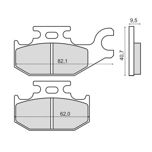 Plaquettes De Frein Frittées Avant/Arrière Mabutingti – Double H Pour Can-Am Commander 800/1000 2011-2020, Haute Performance