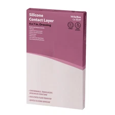 Cardinal Health™ Silicone Contact Layer Wound Dressing, 4" x 7"