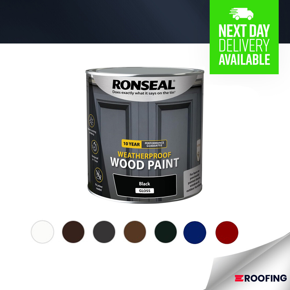 RONSEAL 10 YEAR WEATHERPROOF WOOD PAINT 2 IN 1 FORMULA GLOSS ALL ronseal-10-year-weatherproof-wood-paint-2-in-1-formula-gloss-all