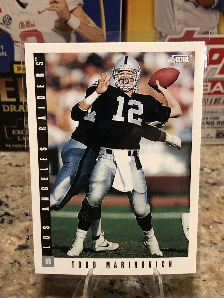 1993 Score Football Card #292 Todd Marinovich Los Angeles Raiders