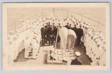 Private RPPC Postcard WWI Era US Navy Cruiser? Future Admiral William S. Benson