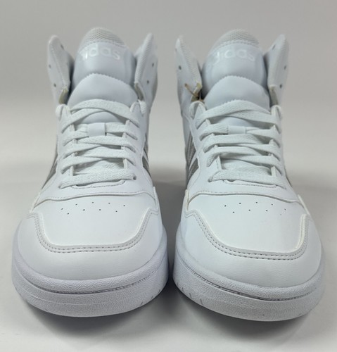 Adidas Hoops Mid 3.0 Kids Size 6 White Silver Shoes Sneakers Athletic HP2662 - Picture 4 of 9