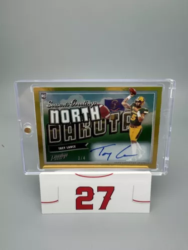 Trey Lance 2021 Prestige Gold Rookie Auto 3/4 Card #SG-3