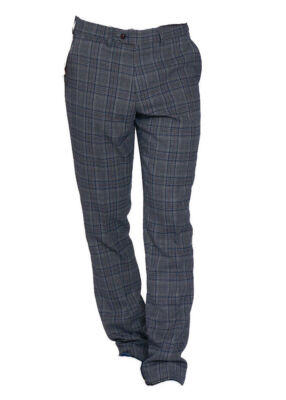 MENS MARC DARCY TWEED SMART FORMAL CHECK TROUSERS ENZO - GREY