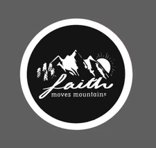 Faith Moves Mountains Sticker Jesus Outdoor Travel Nature Gift Waterproof NEW
