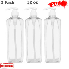 3Pcs 32Oz Plastic Pump Bottle Soap Dispenser Empty Shampoo for Cleaning Solution
