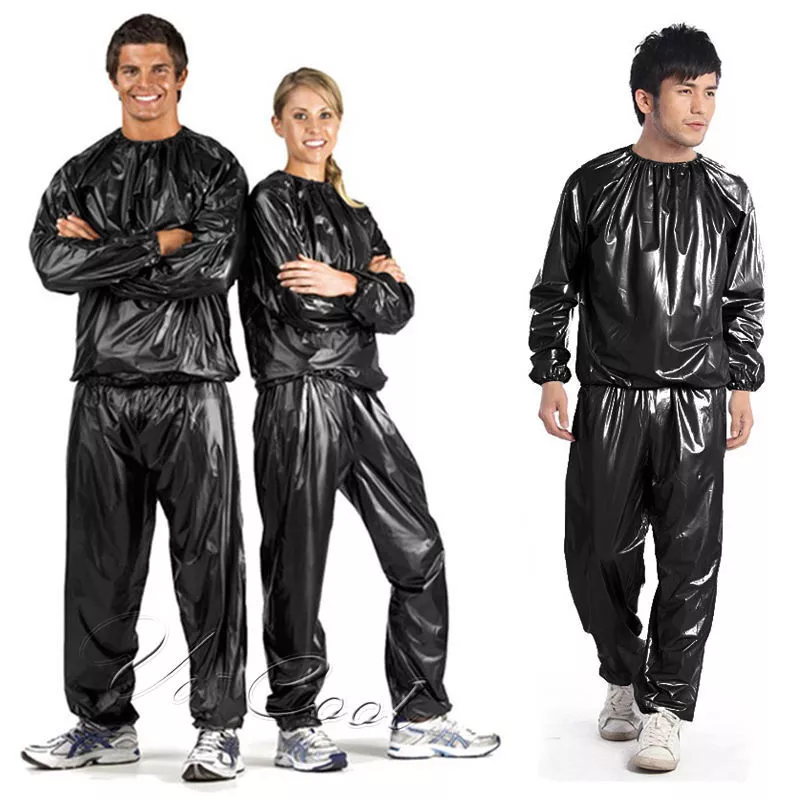 Heavy Duty Sweat Suit Sauna Suit Exercise Gym Suit Fitness Weight Loss  Anti-Rip 6025719497259