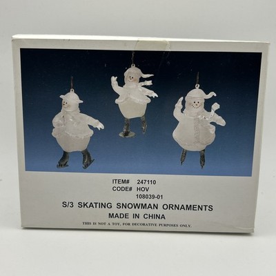 House of Lloyd Frosted Snowmen Ice Skating Christmas Figurines NEW