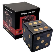  Puzzle Box Enigma Dice Cube - Money and Gift Holder in a Wooden Magic Black