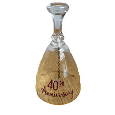 40th Anniversary Clear/gold Collectors Bell 5 In Tall 