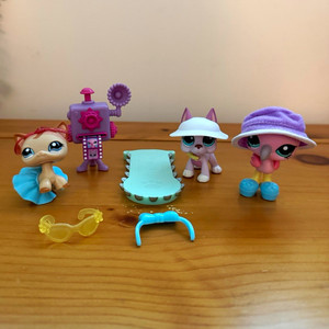 Littlest Pet Shop LPS Stylin' Pets Runway Lot Cat Figures & Accessories