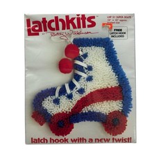 LATCHKITS NEW Super Skate Latch Hook Art Kit 1980 Betty Wilkinson LHP21 10x10
