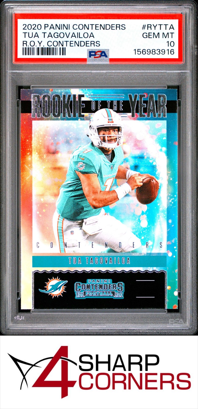 Tua Tagovailoa Panini Contenders Rookie of the Year Contenders #RYTTA Base