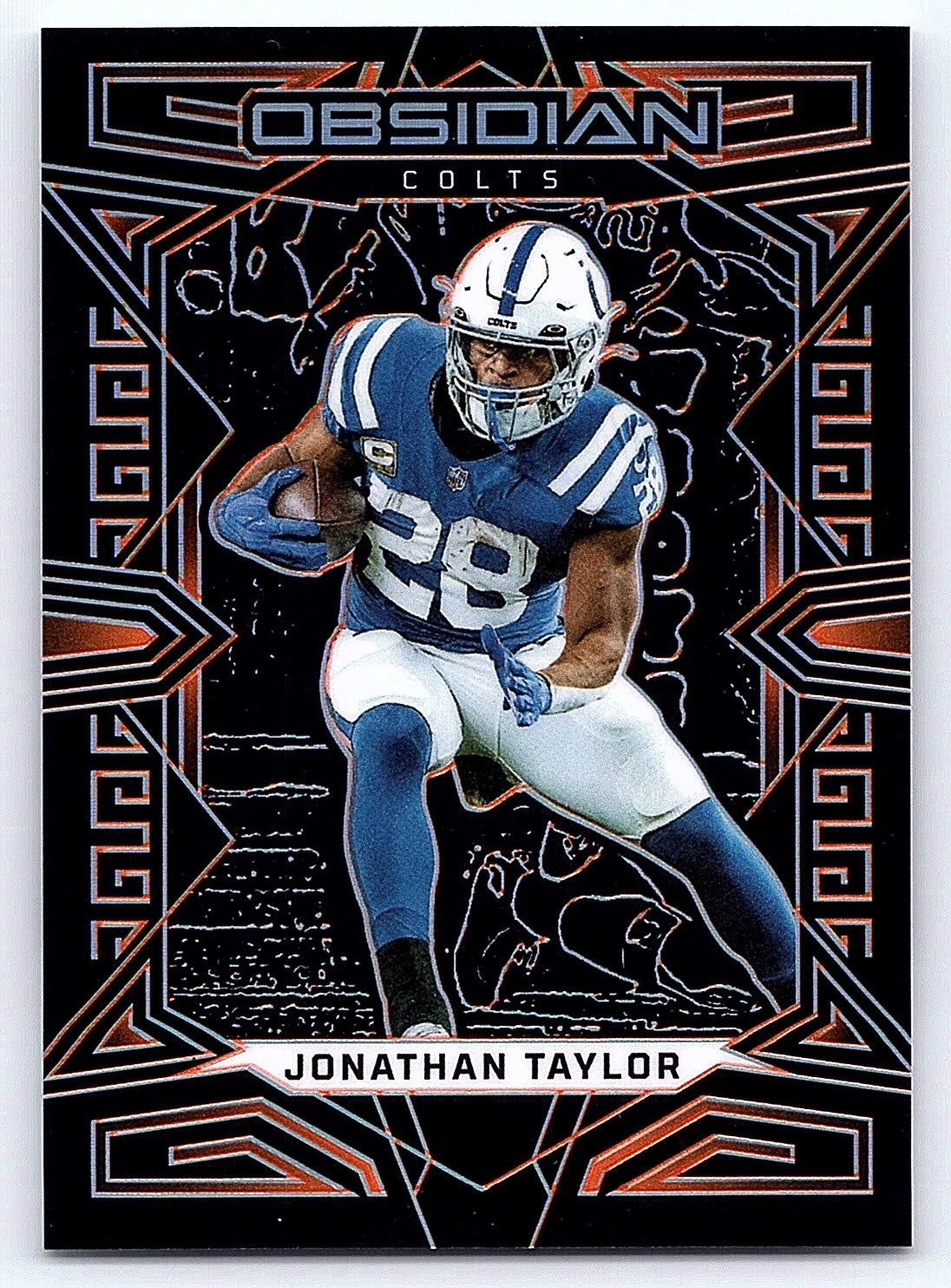 2023 Panini Obsidian #41 Jonathan Taylor Electric Etch Orange #/49