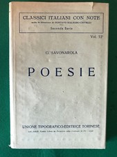 POESIE - Gerolamo Savonarola - Utet 