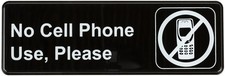 No Cell Phone Use Please Commercial Adhesive Sign Door Plate