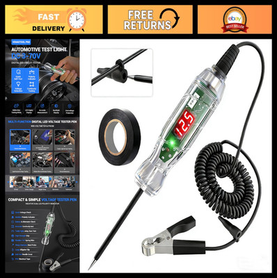 Automotive Test Light & Voltage Tester 3-70V, LED Digital Circuit Tester w/Probe