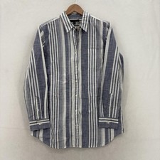 Banana Republic Soft Wash Shirt Mens Medium Blue Stripe Long Sleeve Button Up