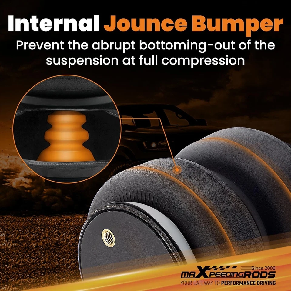 Kit de bolsa de resorte de aire para Ford F250 F350 Super Duty 2017-2024 con rebote interno Foto 4 de 4