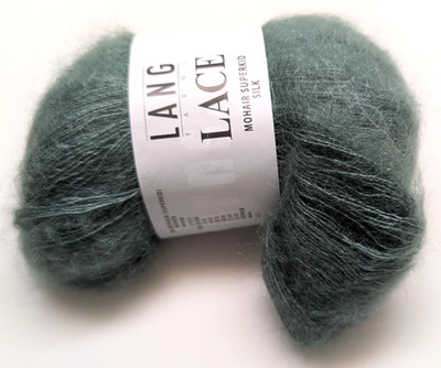 Single Skein Lang Yarns Lace 58% Mohair 42% Silk 25 gm/ 340 yds 0092 Forest DS