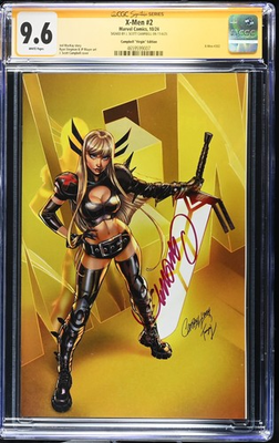 #ad X Men #2 CGC SS 9.6 Signed J. Scott Campbell 1:100 Magik Virgin Variant $165.00
