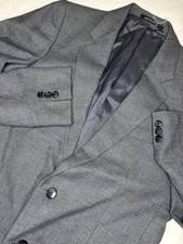 Yves Saint Laurent Men s Blazer 40R Grey Birdseye Sport Coat Jacket YSL No Tag