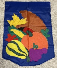 Pumpkin Leaves Squash Fall Autumn Thanksgiving Banner House Flag 28" x 40"