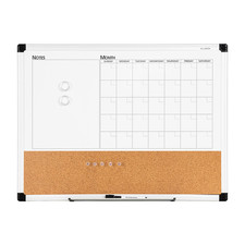 Vusign Monthly Calendar Whiteboard Dry Erase Cork Board Combo 18 X 24 Planning