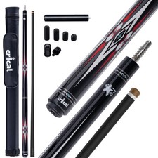 CRICAL Carbon Fiber Pool Cue Stick, Professional Low Deflection CXD-1F-red
