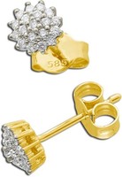 Brillant Ohrstecker Gold 585 14K Natur Diamanten 0.26Ct