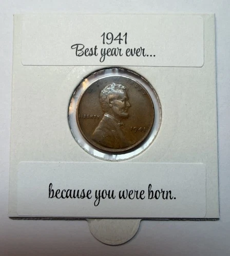 1941 P American Lincoln Wheat Penny, no mint mark  - Make someone feel Loved!