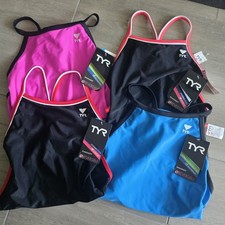 TYR Swimsuit Women's Hydra Span Reversible Diamondfit Bundle Of 4 Size 30 New