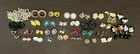 Vintage Lot Of 32 Pair Estate Costume Jewelry Clip On Earrings