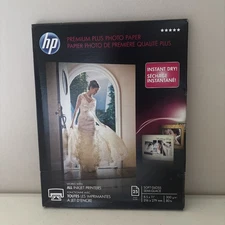 HP Premium Plus Photo Paper 8.5" x 11" Soft Gloss 22 Sheets CR671A
