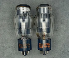 (2) RCA 6AS7G Power Tubes Black Plates Red Label Tests NOS TV-7U