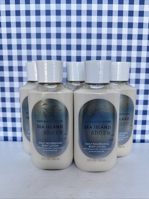 5X ~ Bath & Body Works ~ SEA ISLAND SHORE ~ BODY LOTION ~ Shea Butter + Coconut