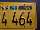 1956 California Original License Plates, PAIR, Z54 464 — photo 4