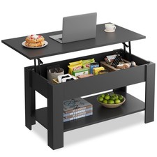 Coffee Table, 39" Lift Top Coffee Table with Hidden Compartment, Storage Shel...