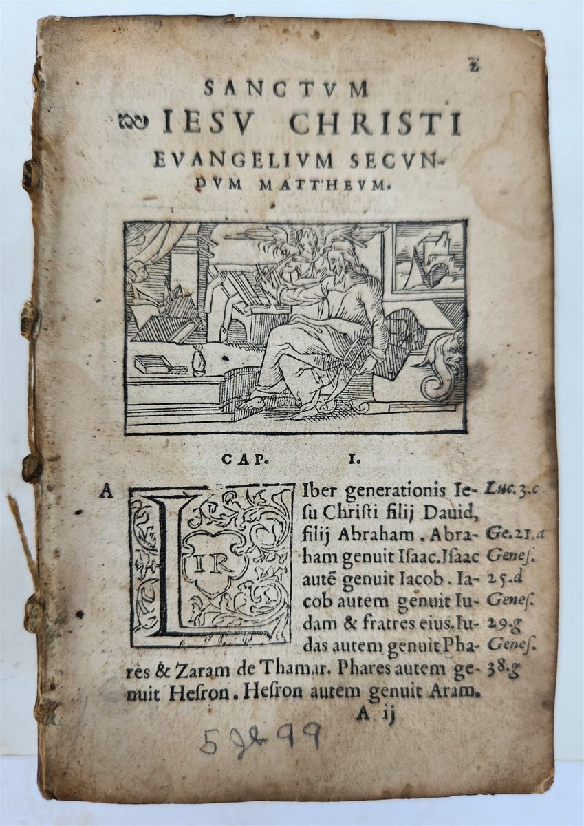 16th century BIBLE in LATIN ILLUSTRATED antique pocket size NEW