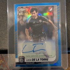 2025 Topps Chrome Mls - Autographs Luca de la Torre Blue Refractor /150 (AU)