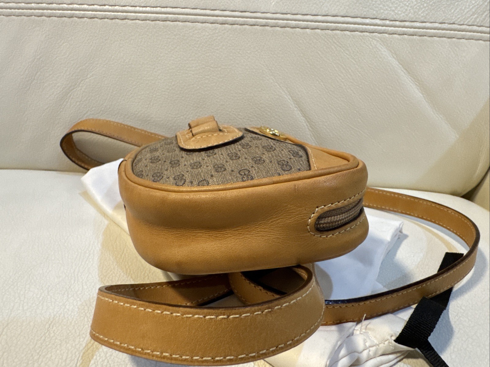 Gucci Micro Holster GG Supreme Shoulder Bag PVC Beige Gold  007 067 0523 RARE! thumbnail 11