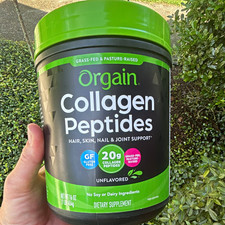 Orgain Grass-Fed Collagen Peptides Powder Unflavored 1.16 lb 20g Joint Support