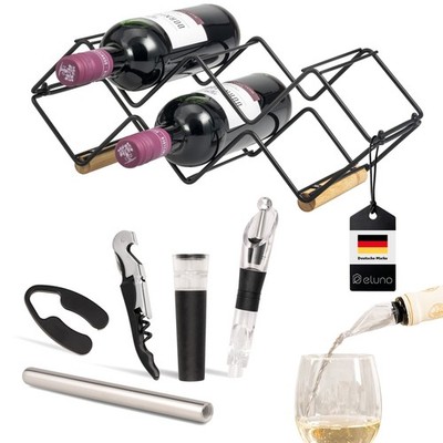 bremermann Weinregal-Set 6tlg. inkl. Dekanter-Ausgießer, Sommelier-Set