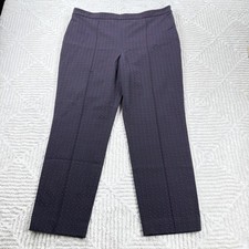 Ann Taylor Pants Womens 14 Textured Stretch Ankle Career Work Mature Old Money